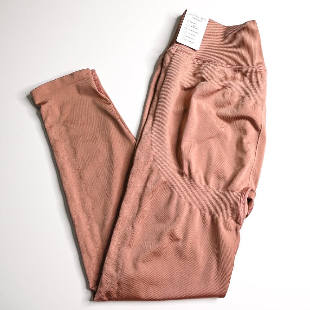 VICTORIA SECRET Copper High Rise Satin Seamless Best Butt Leggings - Size XL